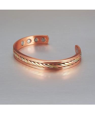 Enercoppex Copper Bracelet for Arthritis Relief | Pure Copper & 3500 Gauss Magnets | Healthy Joint Treatment Jewelry - Buy Online on GoSupps.com