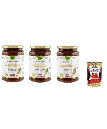 Italian Gourmet E.R. Rigoni di Asiago Nocciolata Walnut Creams without Palm Oil Nougat Cream without Palm Oil Spread 650 g + Polpa Gourmet Italian 400 g