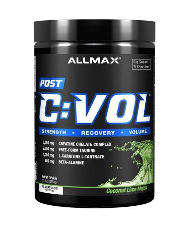 ALLMAX Nutrition C:VOL - Professional-Grade Creatine + Taurine + L-Carnitine Complex Coconut Lime Mojito 375 Gram (665553214849)