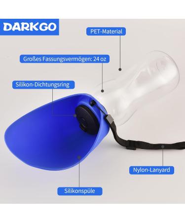 Large 24 oz Dog Water Bottle - Portable Travel Bowl for All Breeds Safe Spout - Ideal Hydration Solution - Buy Online on GoSupps.com