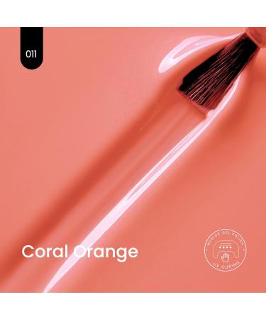MEGIOR Coral Gel Nail Polish 15ml Coral Orange Gel Polish 1PCS Soak Off UV LED Nail Gel Polish for Nail Art Manicure Salon DIY Home for Women Girls Nails - Buy Online on GoSupps.com