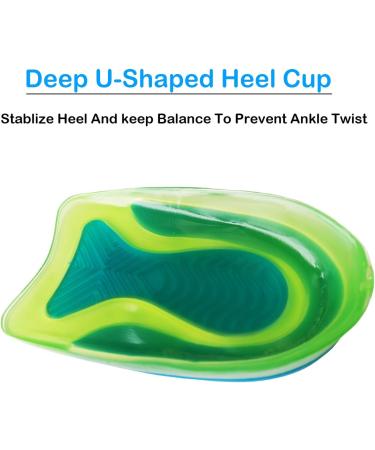 Kids Heel Cups - Shock Absorbing Gel Inserts for Heel Pain Plantar Fasciitis & Ankle Pain | Lightweight & Comfortable (Size 3-7/Women 4-8 - Buy Online on GoSupps.com