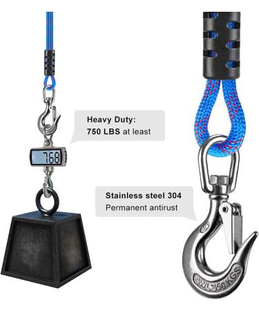 Dolibest Heavy Duty Tow Rope for Water Sports - 20 Blue Towable Connector with Stainless Steel Hook - Buy Online on GoSupps.com