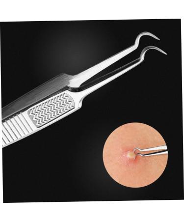 BIUDECO 3pcs Clip Extractor Pimple Remover Kit Zit Popping Tool Comedone Stainless Steel Silver - Buy Online on GoSupps.com