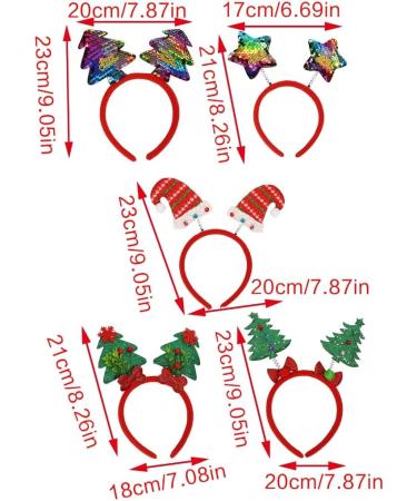 xbiez Mistletoe Headband for Christmas Head Boppers Headwear Hair Hoop for Halloween Christmas Headpiece Party Supplies Magenta - Buy Online on GoSupps.com