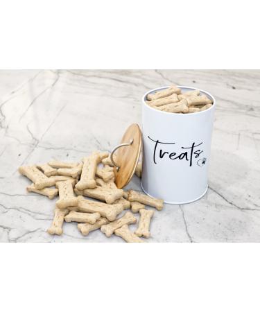 Simply Unleashed White Treat Container with Bamboo Lid - 98 oz | Dog and Cat Storage - Buy Online on GoSupps.com
