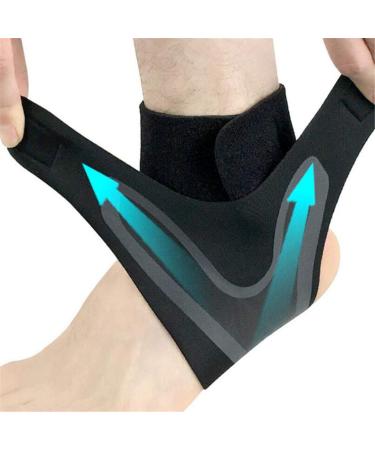 Ankle Brace Support Sleeves, 1 Pair Adjustable Elastic Sports Ankle Brace Sleeves, Ankle Fixation Bandage for Relieve Pain Exercise Arthritis Metatarsal Fasciitis Arch Support Basketball (M)