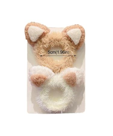 Cute Elastic Hair Bands with Cat Deer & Bear Ears - Furry Hair Ties for Girls & Women | International Shipping Available - Buy Online on GoSupps.com