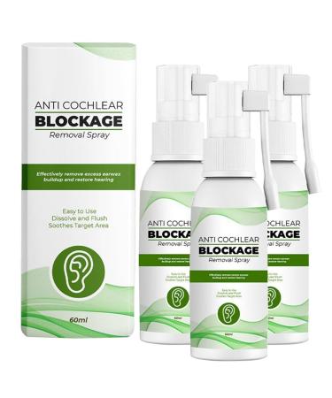 Anti Cochlear Blockage Removal Spray Ear Wax Remover Ear Wax Softener Ears Earwax Removal Spray (Color : 3pcs)