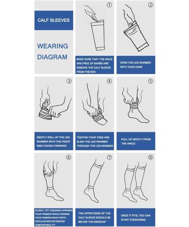 Calf Compression Sleeves for Men & Women - Pain Relief Support Leg Sleeves - Footless Socks for Running & Fitness - Medium Green - Buy Online on GoSupps.com