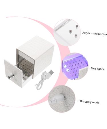 ABOOFAN Nail Polish Storage Para U as Nail Art Tool Nail Tools for Nail Art Nail Nail Organizer Manicure Tools Female White Electric Nail Dust-proof Acrylic 12x8.5cm White - Buy Online on GoSupps.com