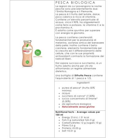 diFruits peach fruit juice 24 bottles of 20 cl. - Buy Online on GoSupps.com