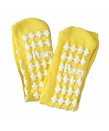 Posey Socks Non Skid Regular Yellow - 1 Pair - Model 6239y
