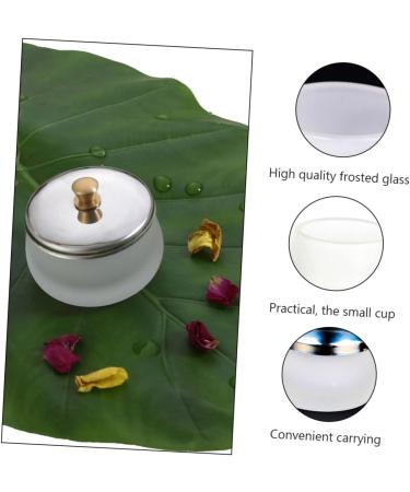 ERINGOGO 1pi ce Frosted Cup Pour D maquillage Avec Couvercle Tasse Ronde Pour Nettoyage De Blanc - Buy Online on GoSupps.com