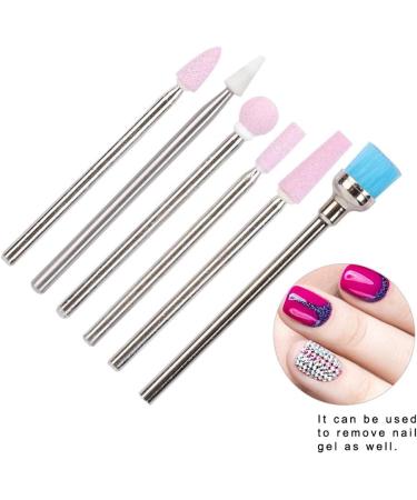 Stainless Steel Nail Drill Bit Set - 6Pcs Manicure Accessories for Nail Art File Tools - Buy Online on GoSupps.com