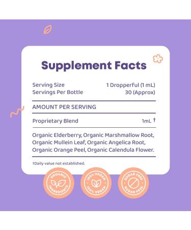 Organic Elderberry Drops with Echinacea & Orange Peel | Immunity Support for Kids & Adults | Cold Symptoms Relief | Elderberry Liquid Supplement - Buy Online on GoSupps.com