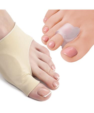 5 Stars United Bunion Corrector and Bunion Relief Sleeve - 2-Pack Small and Toe Separators Hammer Toe Straightener - 4-Pack Big Bundle