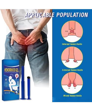 Hemorrhoid Gel: 3 Count - Natural & Herbal - Relieve Itching Burning Discomfort - Internal Relief - New Rounded Applicator - Nighttime Use - Buy Online on GoSupps.com
