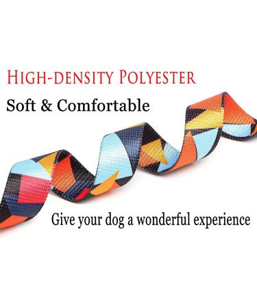 Mihqy Adjustable Soft Dog Collar - Bohemian Floral Geometric Design for Small Medium & Large Dogs (L: 38-63 cm) - Buy Online on GoSupps.com