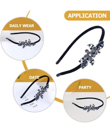 FRCOLOR Embellished Headband Crystal Rhinestones Fashion Headband Women Rhinestone Flower Headband Wedding Party Hair Hoop Band Hairband Headwear Flower Hair Accessories Color 4 - Buy Online on GoSupps.com