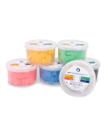 AFH TheraPIE Knete Light | 85 g | 6-pack | soft - extra firm | Therapy clay modeling clay hand therapy