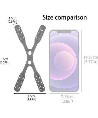 TT 2PC Mask Holder - Adjustable Anti-Slip Band for Adults & Children | Gray Mask Extension for Comfortable Mouth Protection - Buy Online on GoSupps.com