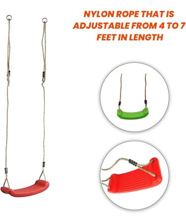 SUMMERSDREAM Rigid Child Swing Set - Heavy Duty Outdoor Swing Seat for Kids - Durable Tree Swing with Strong Nylon Rope - Lime Green - Buy Online on GoSupps.com