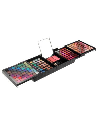 Pro 177 Color Eyeshadow Palette & Blush Lip Gloss Set - Ultimate Makeup Kit for All Skin Types | International Shipping Available - Buy Online on GoSupps.com
