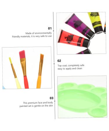 FRCOLOR Glow in the Dark Body Paint - 4 Sets Neon Face & Body Makeup for Parties Masquerades & Blacklight Events - Buy Online on GoSupps.com