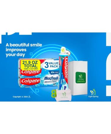 Max Fresh Mint Toothpaste Strips - 5 Tubes 36.5 oz Fights Cavities & Whitens Teeth + Toothpaste Squeezer & No-Mess Caps - Shop Now Internationally - Buy Online on GoSupps.com