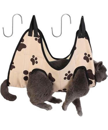 Pet Grooming Helper Hammock Cat Dog Sling for Beauty | Breathable Pet Cat Hammock Restraint Bag for Small Medium Large Dogs and Cats Generic Paw Print Small - Buy Online on GoSupps.com