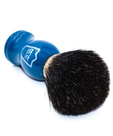 Parker Safety Razor Black Badger Bristle Shaving Brush with Blue Wooden Handle & Stand - Premium Shaving Accessories for Men - Buy Online on GoSupps.com