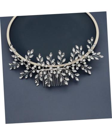 FRCOLOR Bridal Hair Comb Bridal Hair Clip Leaf Hair Comb Crystal Hair Comb Wedding Side Headpiece Leaf Crystal Comb Bridal Hair Accessory Tiara Wedding Dress Bride Hair Accessories - Buy Online on GoSupps.com