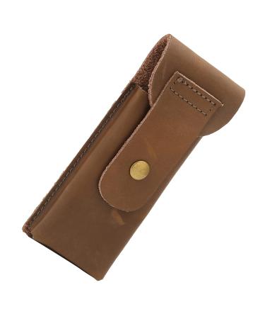 Portable Safety Razor Case & Shaving Bag Holder | Cowhide Leather Travel Bag for Safe Shaving on the Go - Buy Online on GoSupps.com