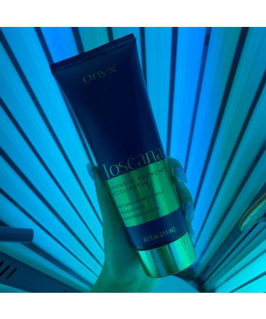 Onyx Toscana Double Tanning Lotion - Bronzer & Tan Accelerator for Indoor & Outdoor Tanning - Hydration Blend with Almond & Monoi Oil - Dark Tanning Results - Buy Online on GoSupps.com