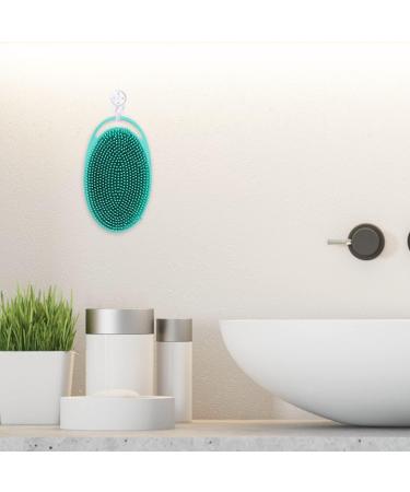 2 Pack Silicone Body Scrubber 2 in 1 Bath and Shampoo Brush - Gentle Exfoliating for Sensitive Skin - Double-Sided Brush for Men and Women - Lathers Well - Blue/Green - Buy Online on GoSupps.com