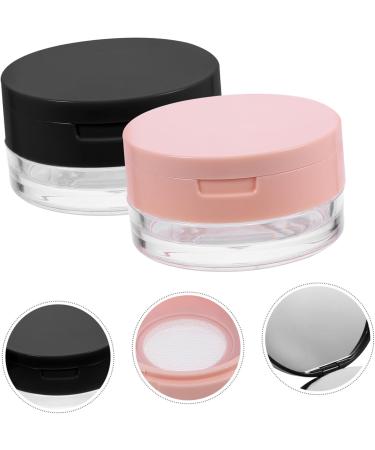 Mikinona 2pcs Portable Powder Box Compact with Mirror Makeup Accessories Cosmetics Travel Powder Case Plastic - Buy Online on GoSupps.com