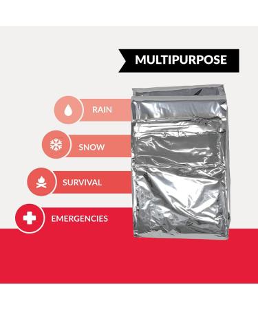 20 Pack Large Silver Emergency Mylar Rescue Blankets 54 x 84 - Survival and First Aid Essentials - Buy Online on GoSupps.com