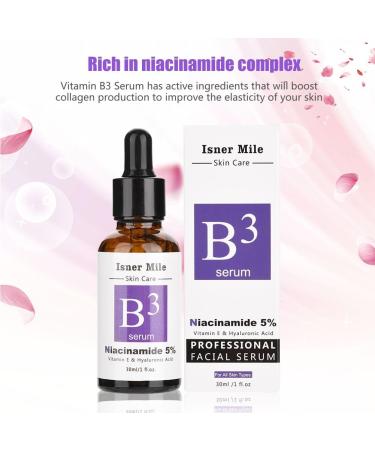 Hyaluronic acid Serum Pure 5% Niacinamide Vitamin E Facial Serum Whitening Anti Aging Moisturizing Firming Anti-Wrinkle Cream for Skin Care - Buy Online on GoSupps.com