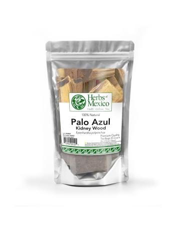 Palo Azul Tea (Kidney Wood) - 25 Count Tea Bags in Stand-Up Pouch - Natural Herbal Tea from Mexico