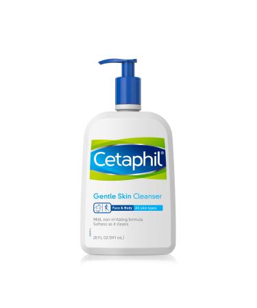 CETAPHIL Gentle Skin Cleanser 20 fl oz | Hydrating Face Wash & Body Wash | Ideal For Sensitive, Dry Skin | Non-irritating | Wont Clog Pores | Fragrance-free | Soap-free | Dermatologist Recommended 20oz Cleanser Old