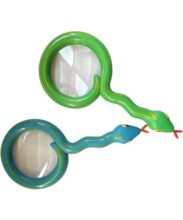 Cute Flower Glass with Shatterproof Lens Children Holding Glass 4XMagnifier Kids Gift Large Glass Handheld Reading Magnifier Blue Snake Magnifyin - Buy Online on GoSupps.com