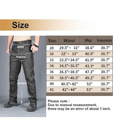 HYCOPROT Men's Tactical Ripstop Cargo Pants - Water Repellent, Quick Dry - Black, 32 Regular - Buy Online on GoSupps.com