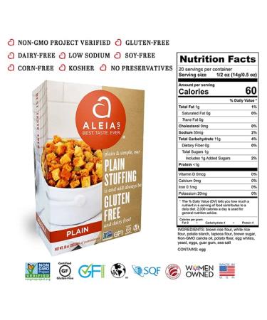 Aleia's Gluten Free Plain Stuffing - 1 Pack | Delicious and Allergen-Friendly - Buy Online on GoSupps.com