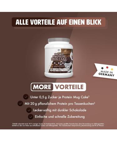 MORE NUTRITION Protein Mug Cake - Ultra Dark Chocolate Baking Mix (455g) | Indulge in Guilt-Free Desserts - Buy Online on GoSupps.com
