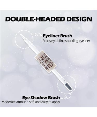 Erinde Liquid Glitter Eyeshadow Set - Grey Silver Eyeliner & Blue Shimmer Gel Eyeliner - Long Lasting & Highly Pigmented - #03 Grey&Blue - Buy Online on GoSupps.com
