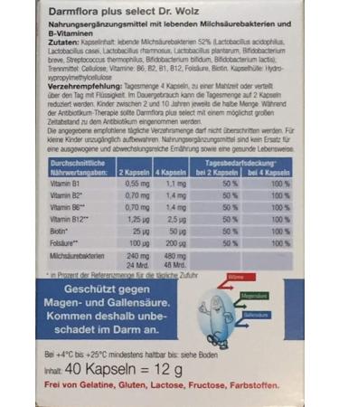 Dr. Wolz Darmflora Plus - 3 x 40 Capsules | Enhance Gut Health | International Shipping Available - Buy Online on GoSupps.com