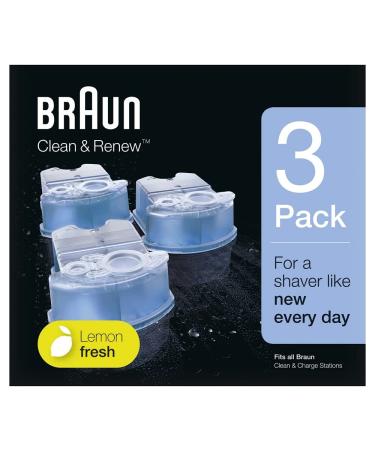 Accessories by Braun Clean & Charge Cartridge 3 Pack