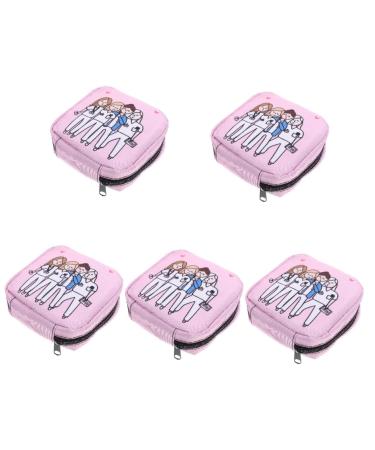 Healifty 5pcs Aunt's Towel Storage Bag Cosmetic Organizer Bag Cosmetic Containers Small Bag Organizer Feminine Product Organizer Tampons Collect Bags Purse Organizer Pouches Nursing Pad Bag