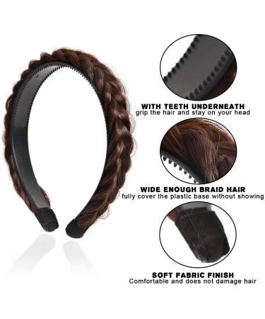 MODSIGHT Braided Headband for Women - Non-Slip Synthetic Hair Twist Braid Band (Brown) - Hairpiece for Girls - Buy Online on GoSupps.com